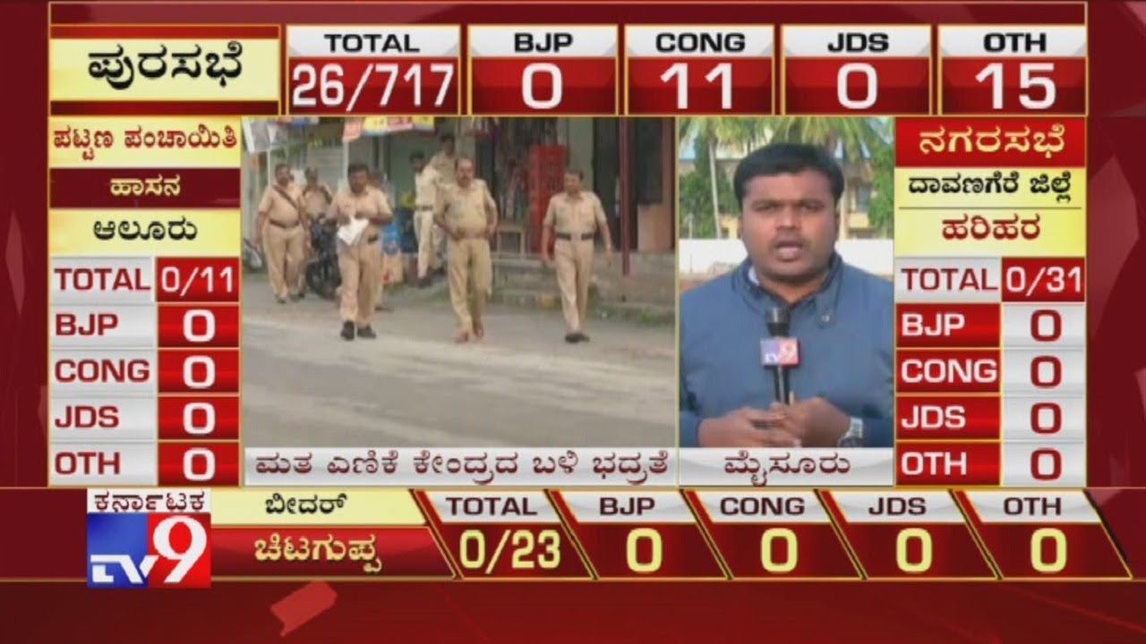 Karnataka Urban Local Bodies: Security Beefed up at Counting Centres Across 22 Districts