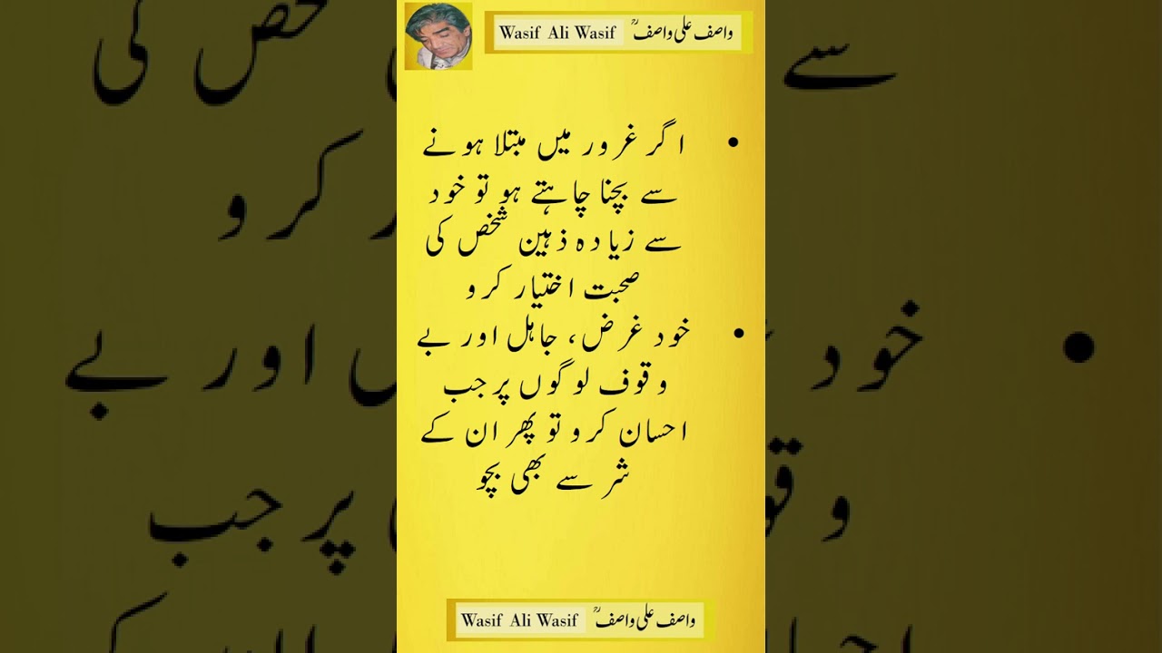 Top Quotes Series Hazrat Wasif Ali Wasif 41-1000 #wasif_ali_wasif #aqwal_e_zareen #bestquotes