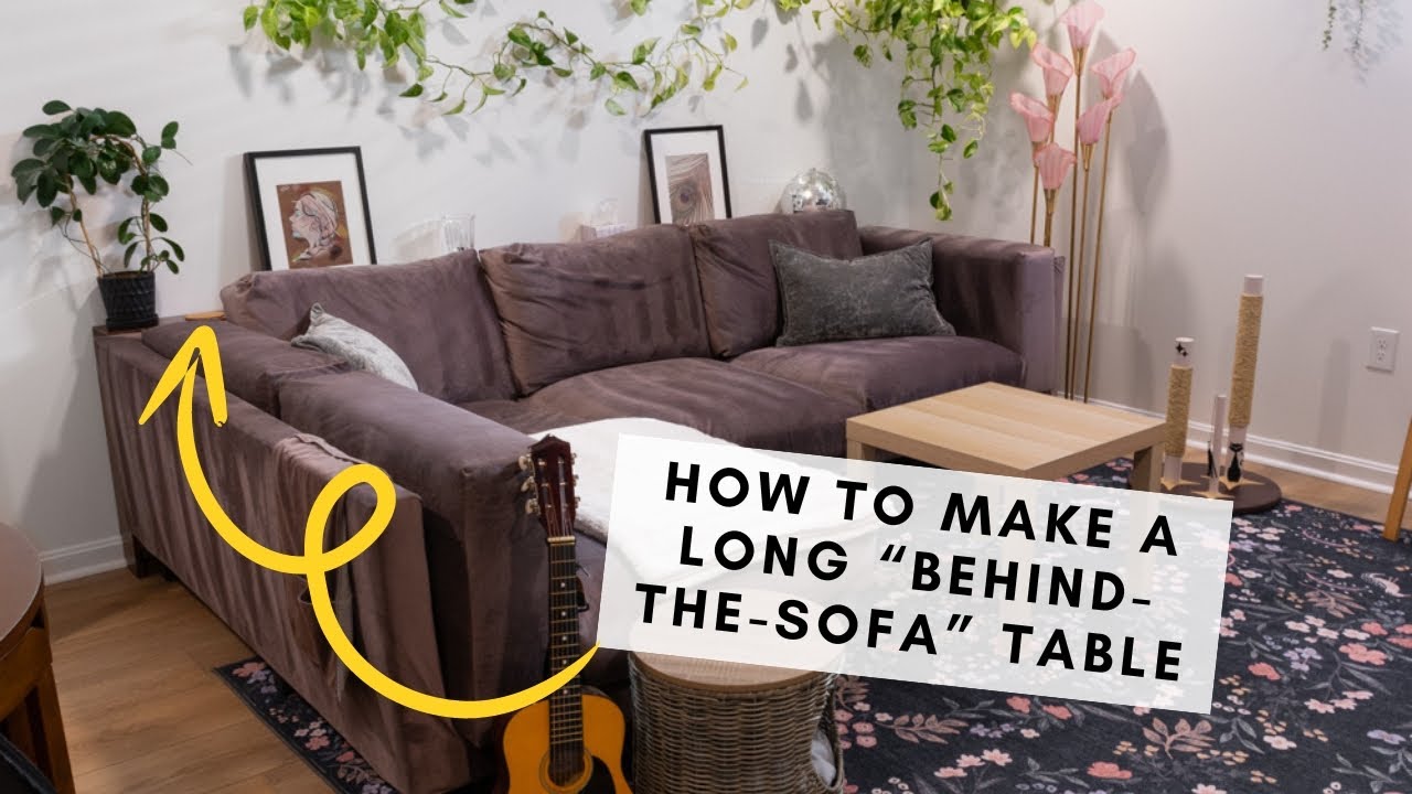 Our DIY Sofa Table, Super Long & Skinny to Maximize Space!