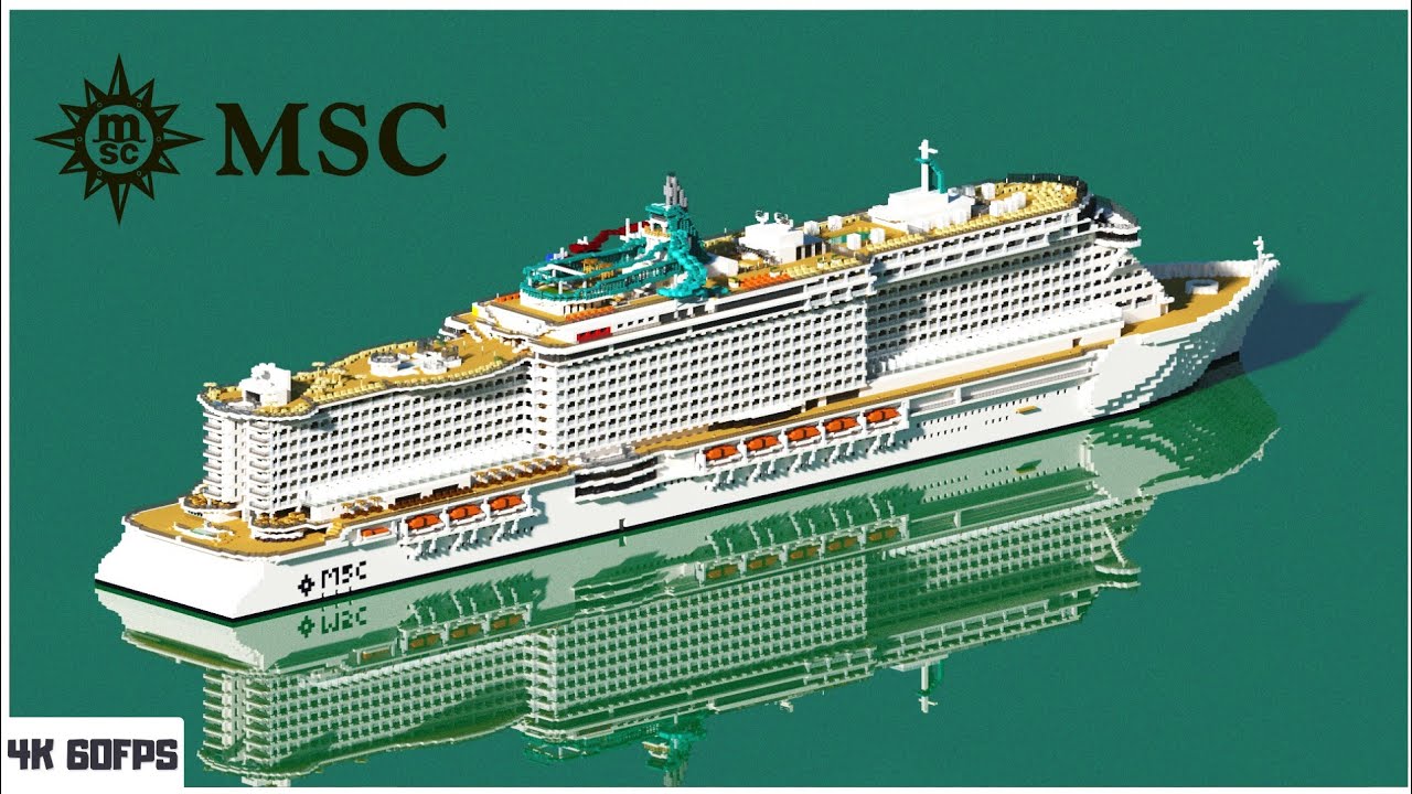 MSC Seaview Cruise Ship in Minecraft 1:1 [Timelapse]