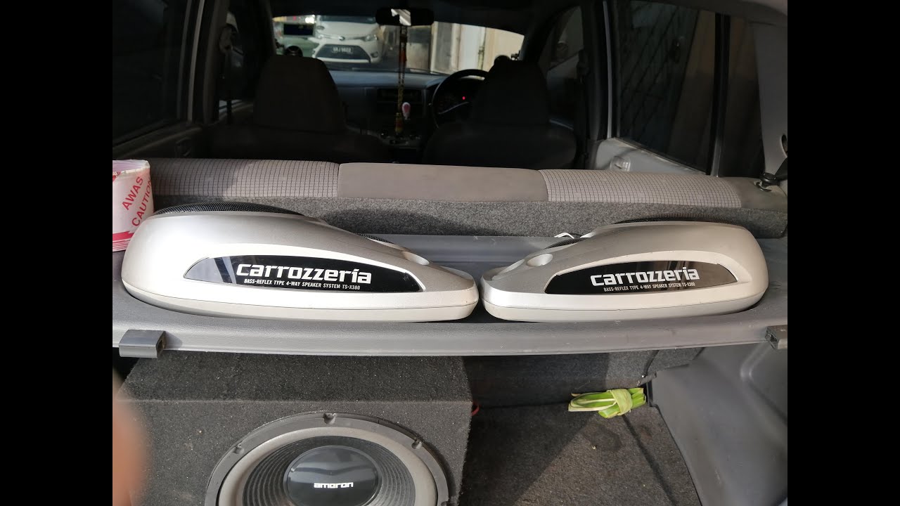 Pasang Speaker Bantal CARROZERRIA TS-X380 di Dalam Perodua Viva