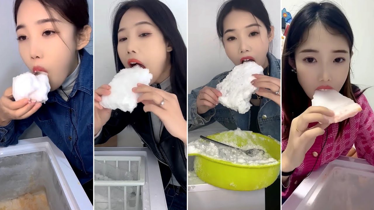 ASMR shaved ice eating
