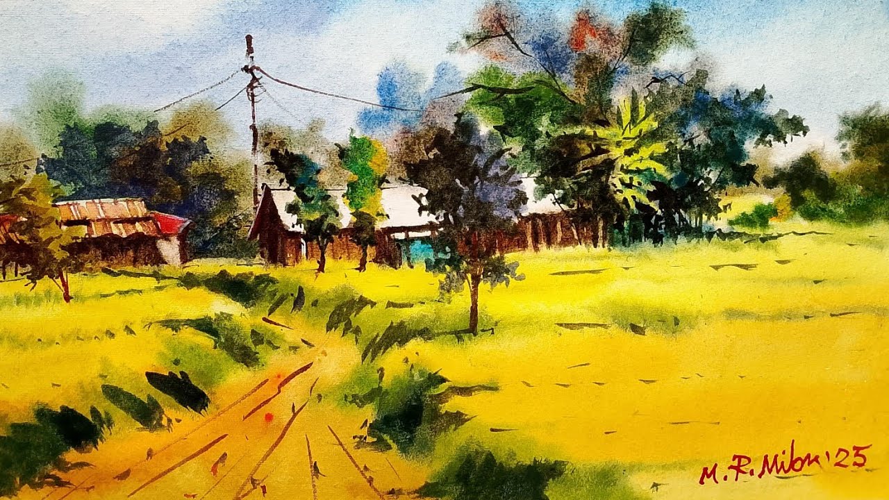 Уроки традиционной акварели «мокрым по мокрому» #drawingwithmilon #watercolorpainting #arttutorial