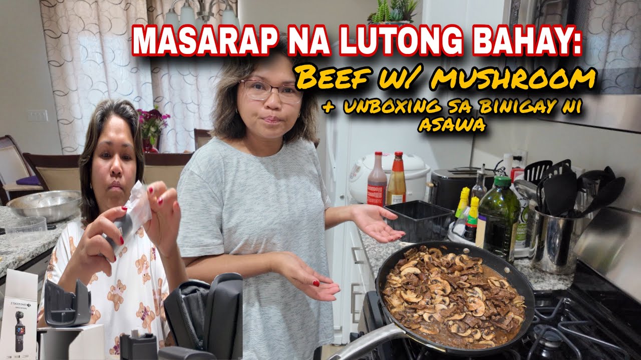   UNBOXING MY DJI OSMO POCKET 3 | NAGLUTO NG MASARAP NA BEEF WITH MUSHROOM PARA SA HAPONAN
