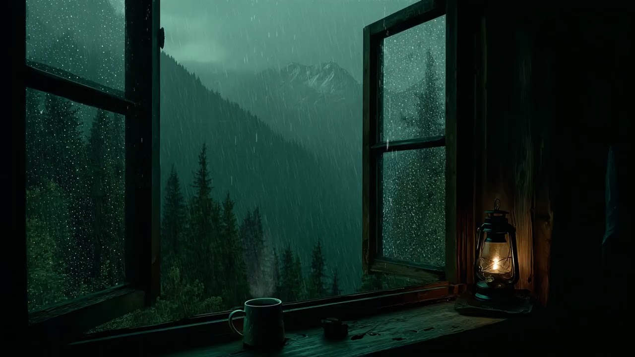 Thunder and Rain Sounds at Night | Cozy Bedroom Atmosphere for Restful Sleep and Calm Mind