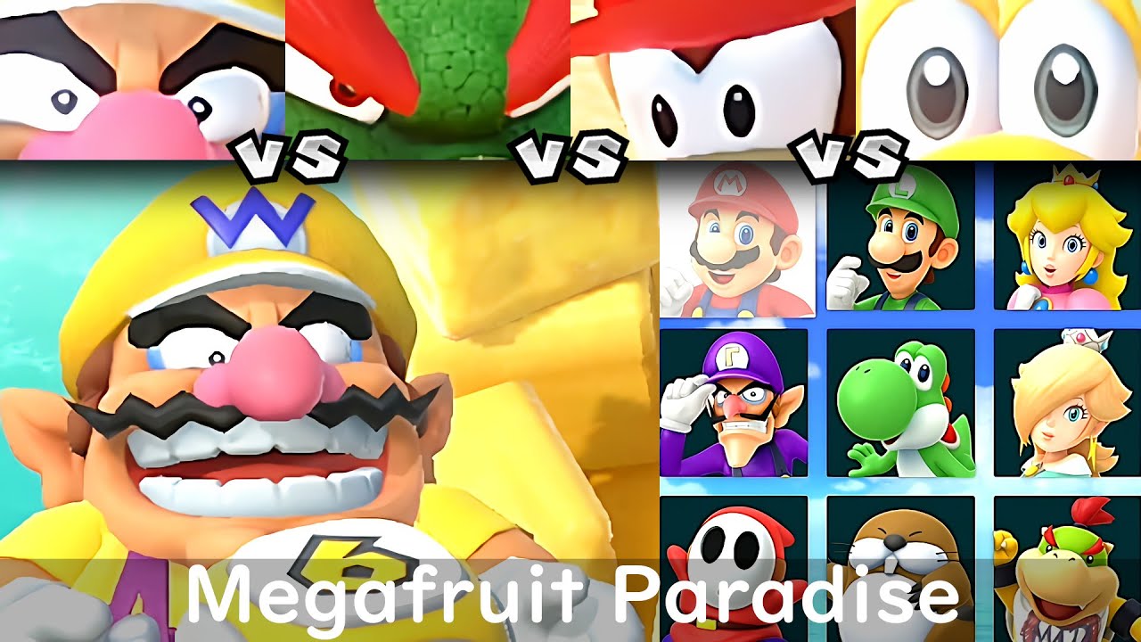 Super Mario Party Wario vs Bowser vs Diddy Kong vs Koopa Troopa #52