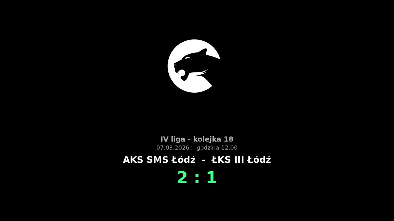 IV liga - 18 kolejka - AKS SMS Łódź - ŁKS III Łódź 2:1