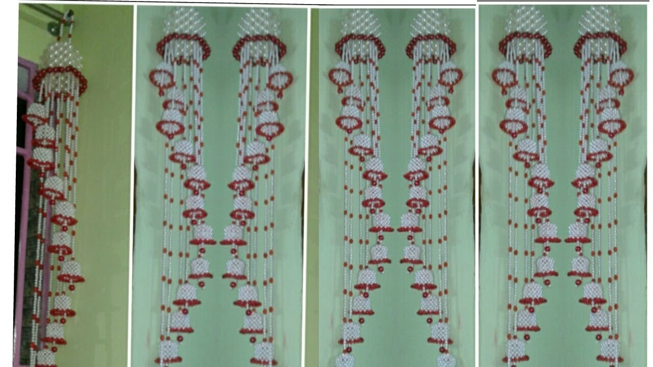 how to make beaded doorbell/পুতির ডোর বেল/wall hanging