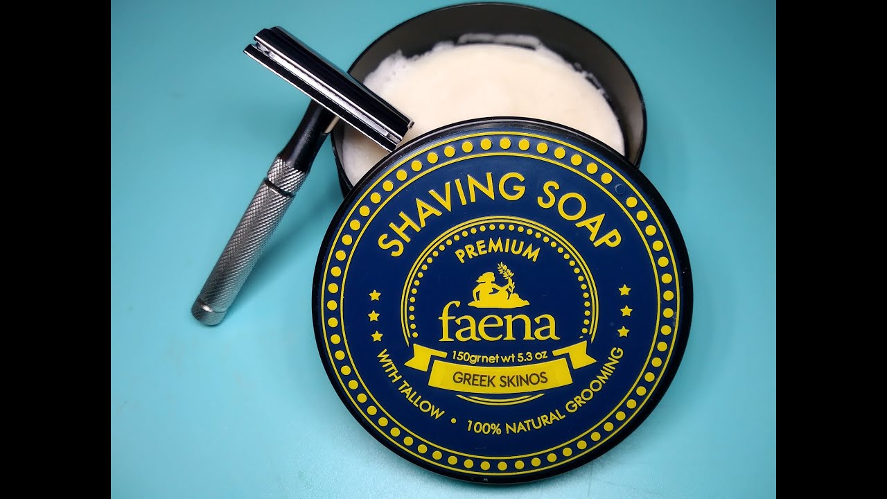 Ξύρισμα με Faena Greek Skinos soap - Timor Giesen & Forsthoff 1354