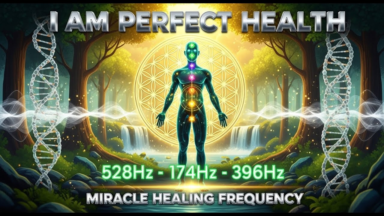 I AM PERFECT HEALTH  528Hz+174Hz+396Hz Miracle Healing & Vitality Frequency | Full Body Restoration