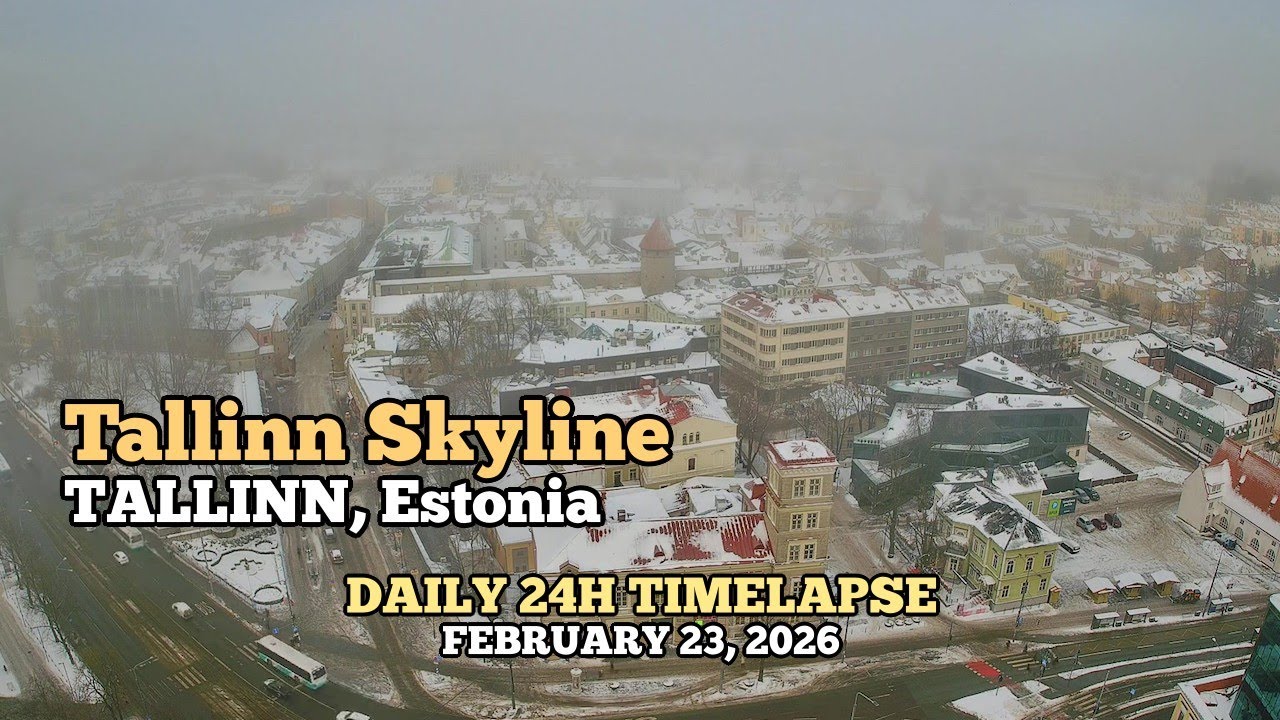 Tallinn Skyline - Daily Timelapse: February 23, 2026 [Tallinn, Estonia]