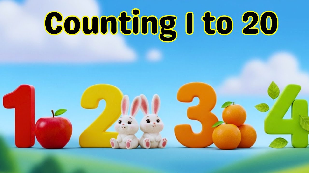Learn Counting 1 to 20 with Animals & Fun Props | Kids Counting Song & Animation | KG | Toddlers