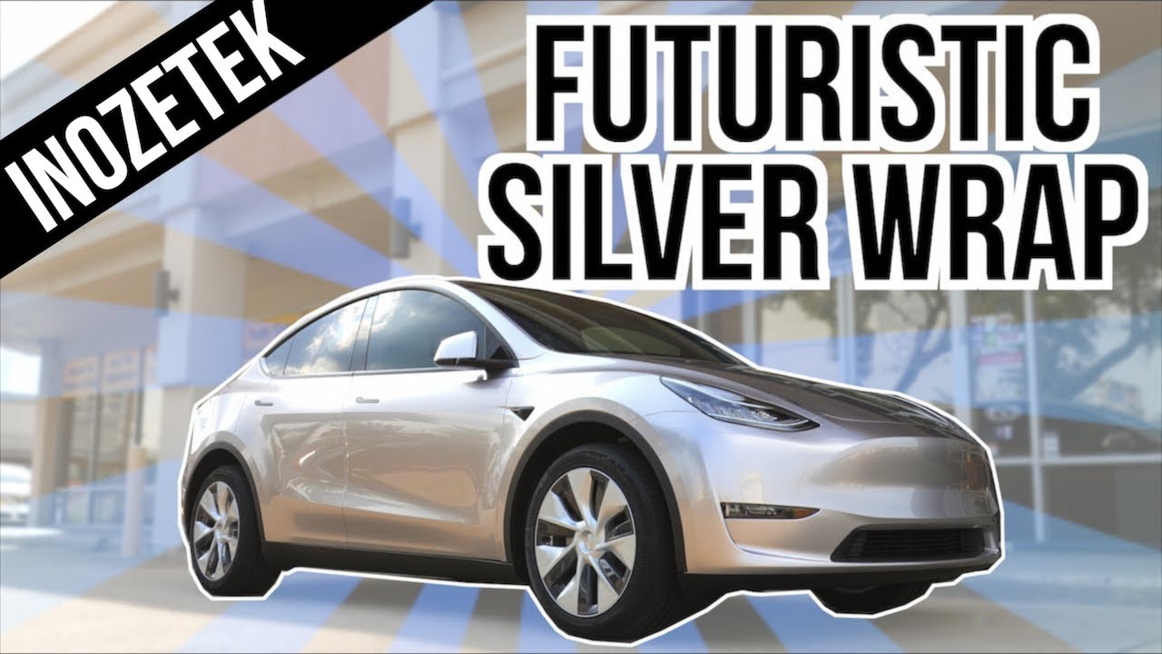 Tesla Model Y: Inozetek Supergloss Metallic Silver Vinyl Wrap Project
