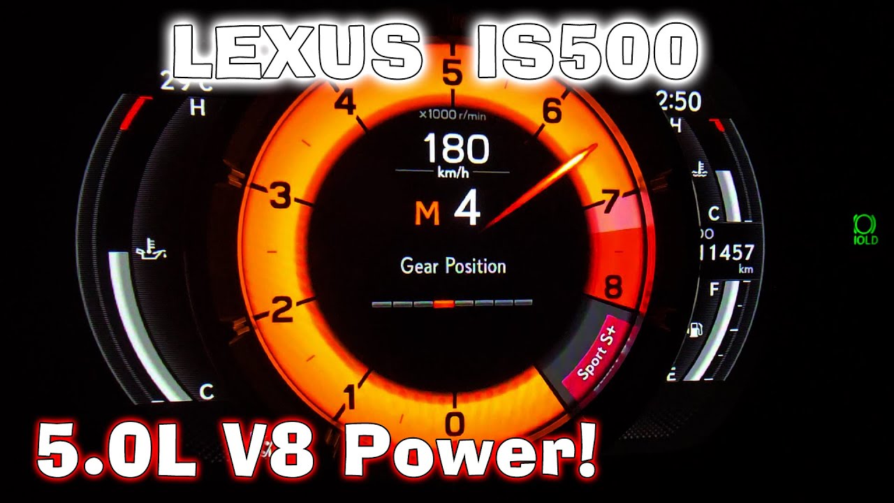 Lexus IS500 Full Throttle! Experience the Power of the 5.0L V8 Engine (Japan specification)