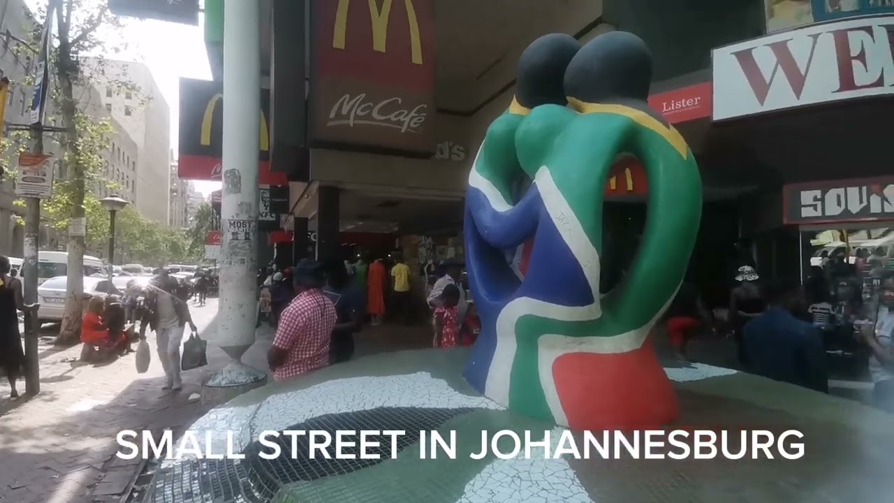SMALL STREET IN JOHANNESBURG, GAUTENG. PLEASE WATCH