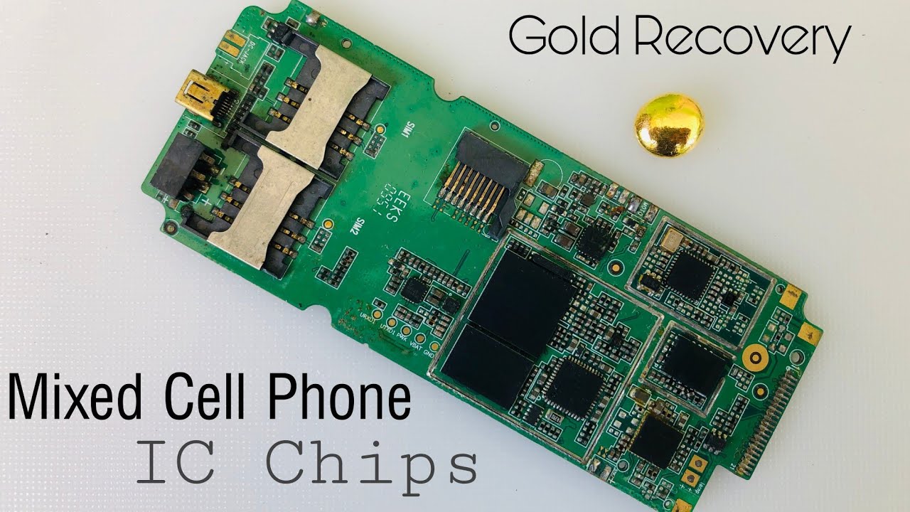 Mixed Cell Phone IC Chips Gold Recovery | Recover Gold From Mixed Cell Phone IC Chips