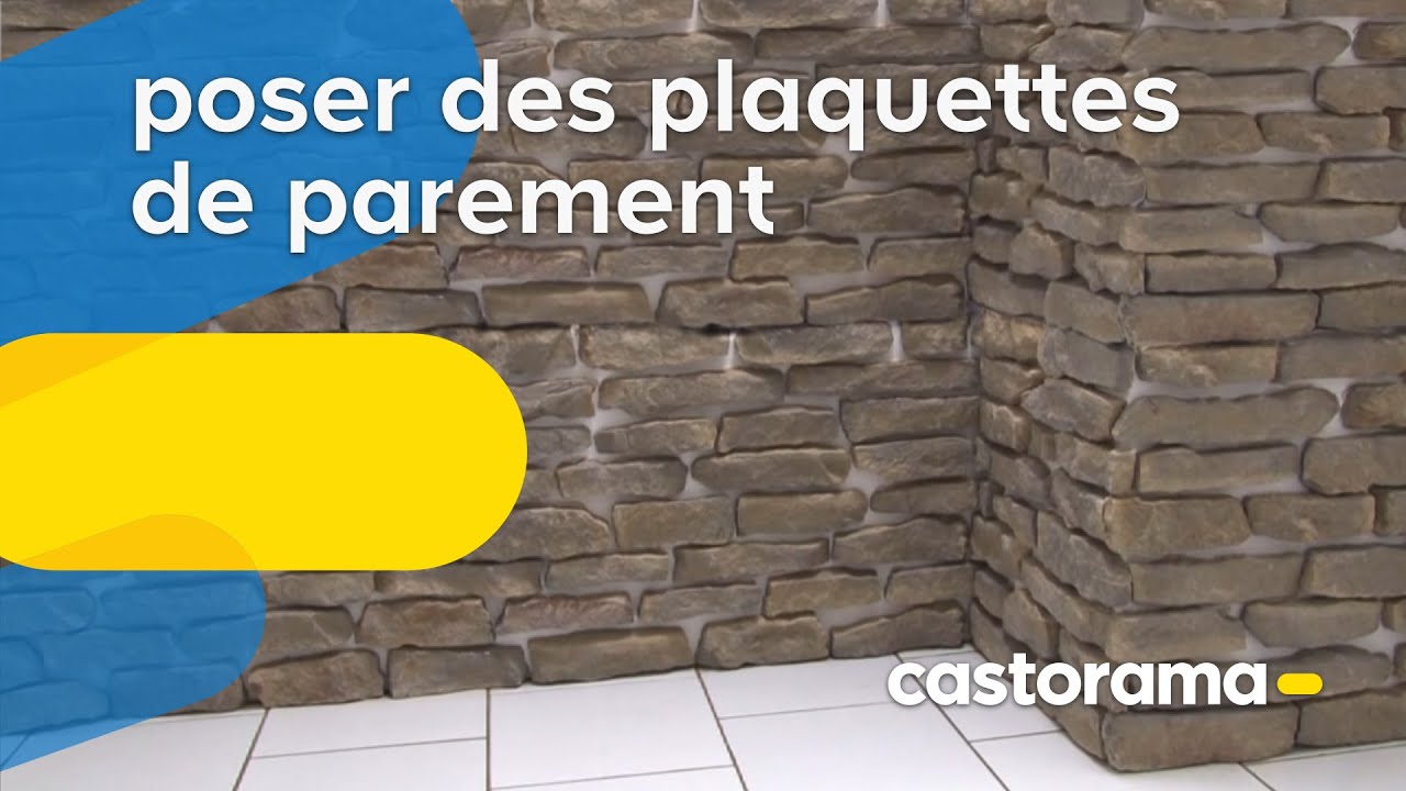 Poser des plaquettes de parement (Castorama)