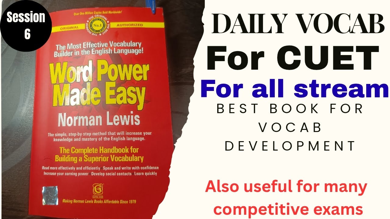 Interesting 𝙑𝙊𝘾𝘼𝘽 with 𝙍𝙊𝙊𝙏 𝙒𝙤𝙧𝙙𝙨 for CUET and other exams | complex vocab in simple way|EduComm