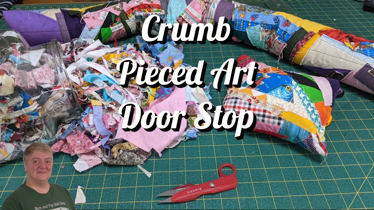 Crumb Pieced Art Door Stop