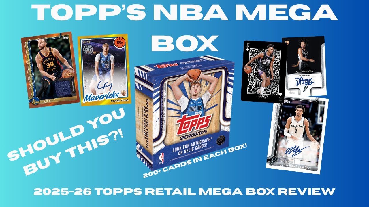 Opening the 2025-26 Topps NBA Basketball Mega Box!