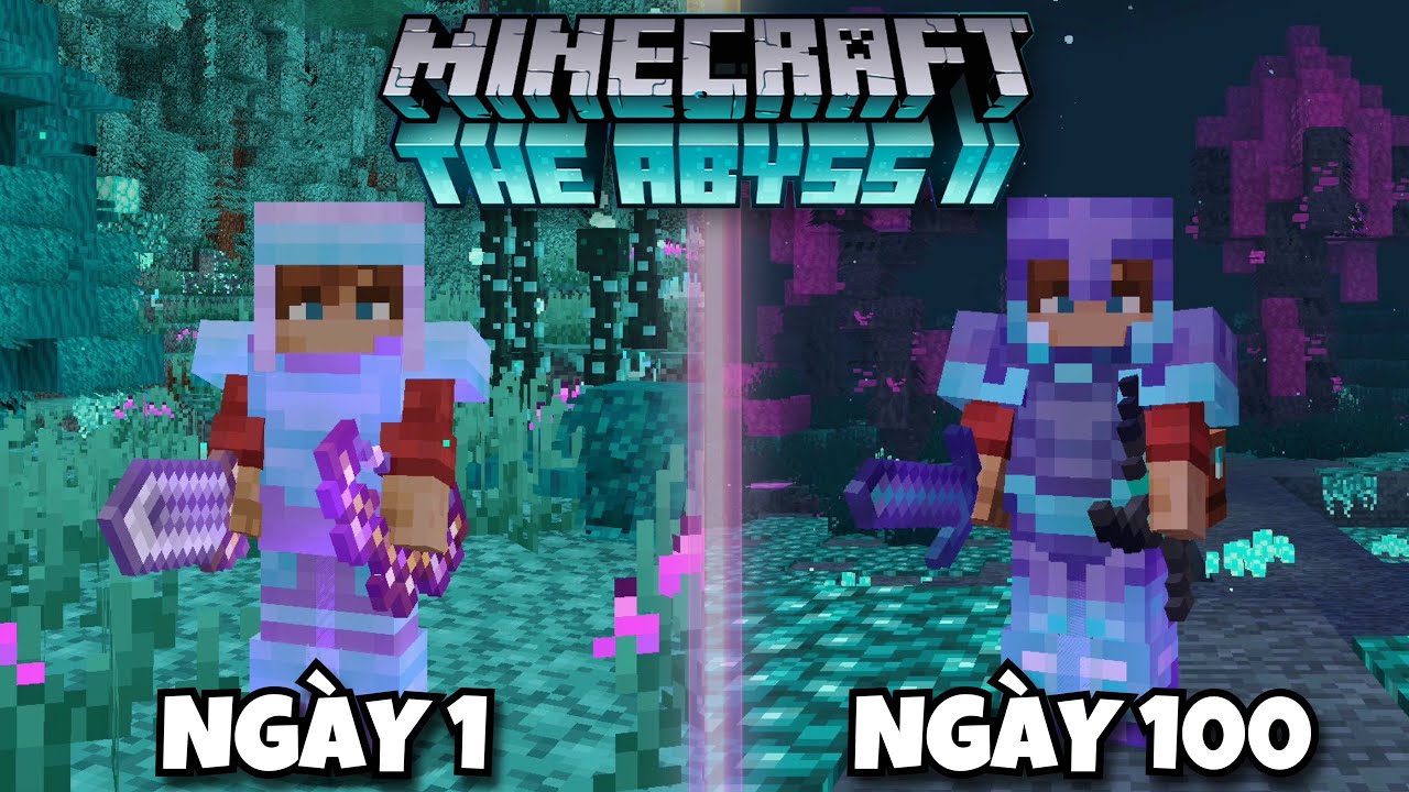 Mình Sinh Tồn 100 Ngày Ở Vực Thẳm Abyss Trong Minecraft Siêu Khó !!