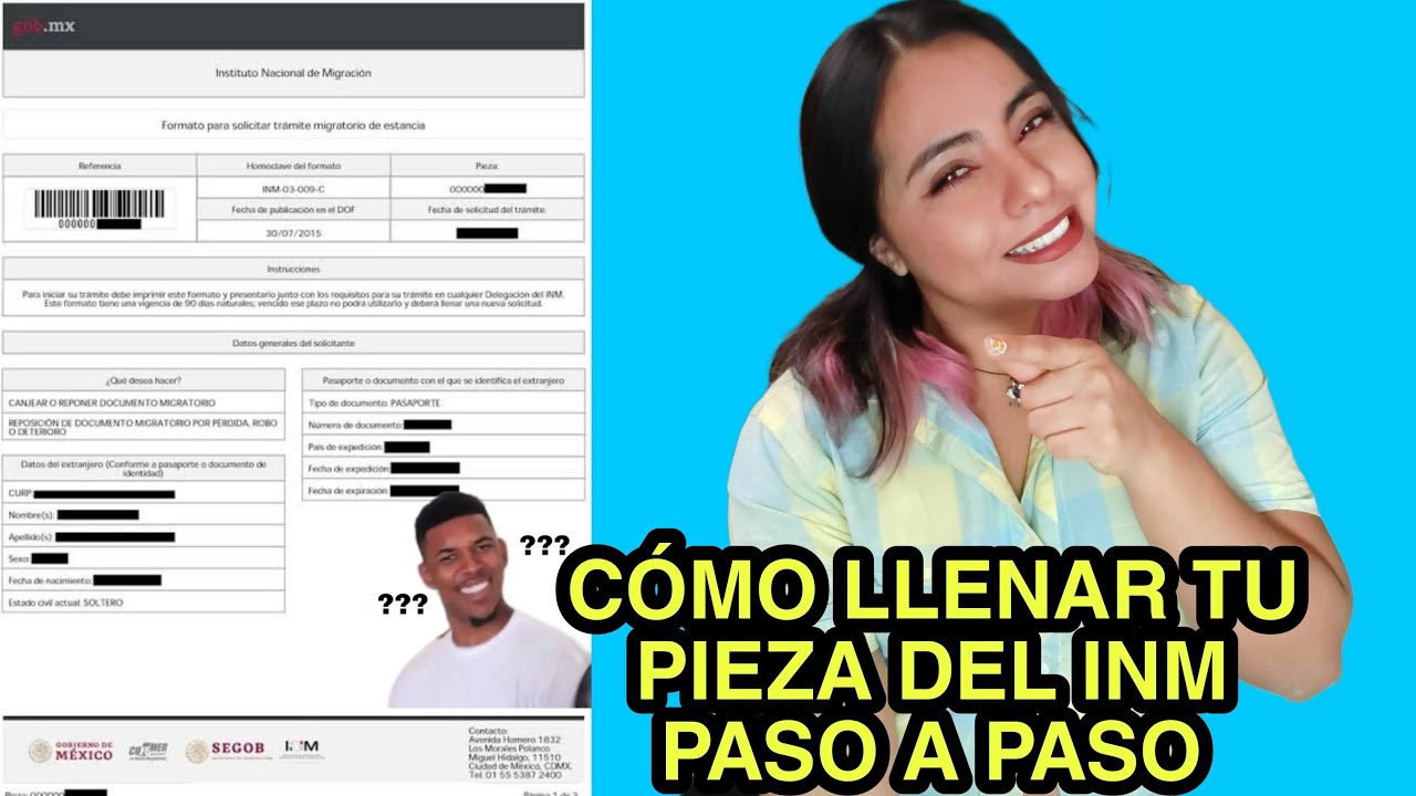 CÓMO LLENAR MI PIEZA DEL INM PASO A PASO