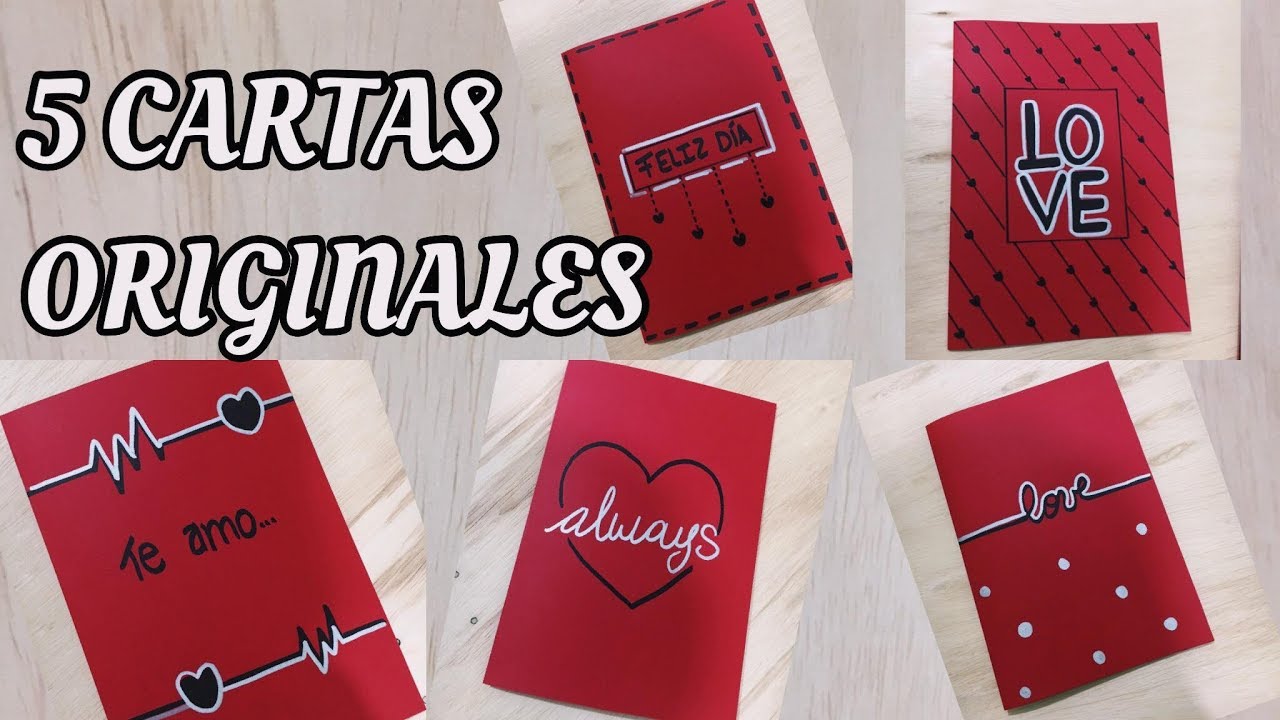 5 Tarjetas originales de AMOR y AMISTAD