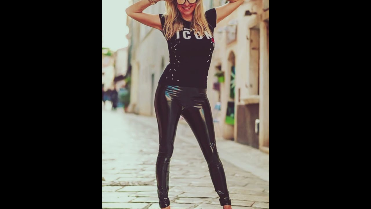 The New Collection of leather leggings pants for women's// woman's in leather leggings pants 