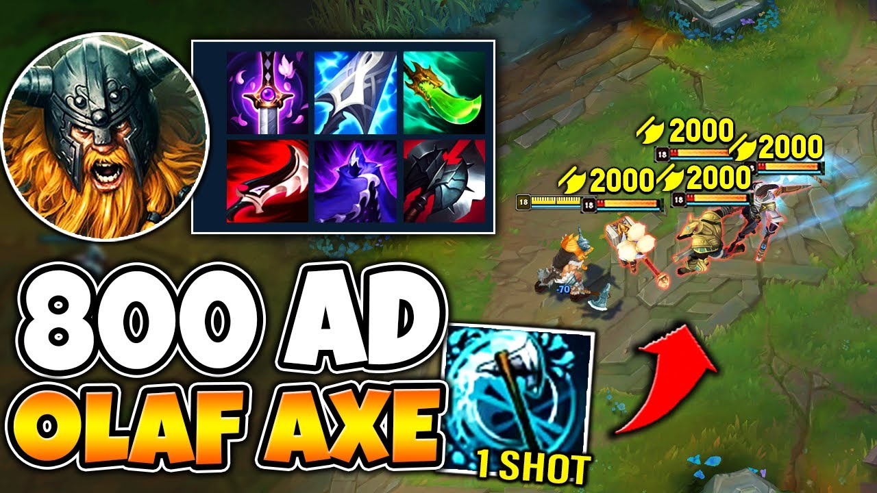When Olaf hits 800 AD his Axes literally one shot you (NEW AD RECORD)