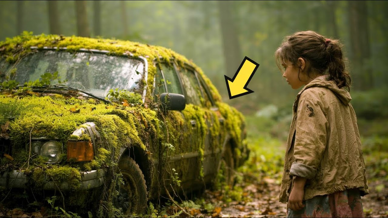 MENINA ÓRFÃ PASSA A MORAR EM UM CARRO VELHO ABANDONADO… MAS O QUE ELA ENCONTRA NO PORTA MALAS…