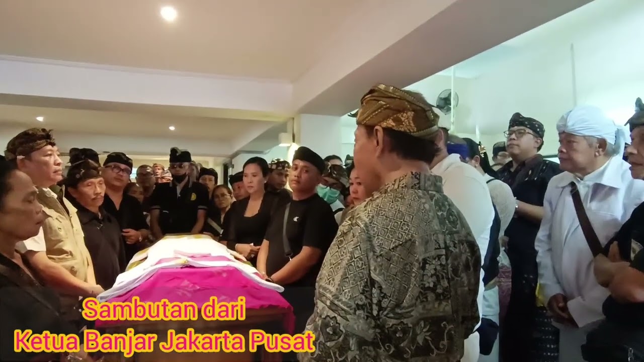 Sambutan dari Ketua Banjar Jakarta Pusat, acara Ngaben Ajik Gusti Kompiang Raka, 