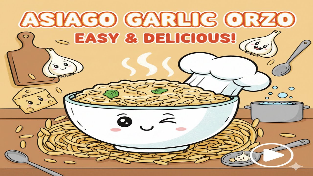 Ячмень с сыром азиаго и чесноком