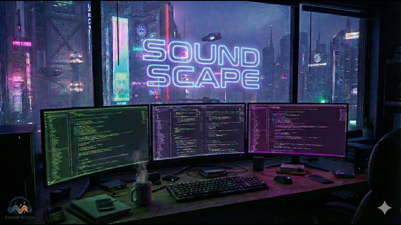Coding Mode: 1 Hour Cyberpunk Synthwave 💻 | 1시간 코딩, 집중을 위한 사이버펑크 노동요