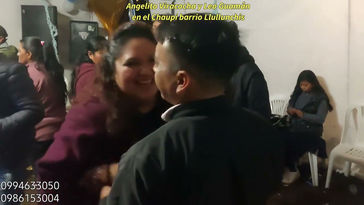 Angelito Viracocha y Leo Guamán.....festejando un bautizo