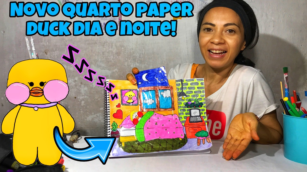 NOVO QUARTO PARA O PAPER DUCK PATO VIRAL DO TIKTOK QUE FICA DIA OU NOITE