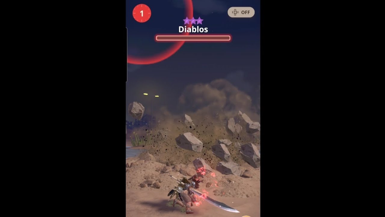 Monster Hunter Now (MH Now) – Diablos 角龍 ★★★ (8*) (Long Sword 太刀) Urgent Quest 緊急任務 unexpected luck😂