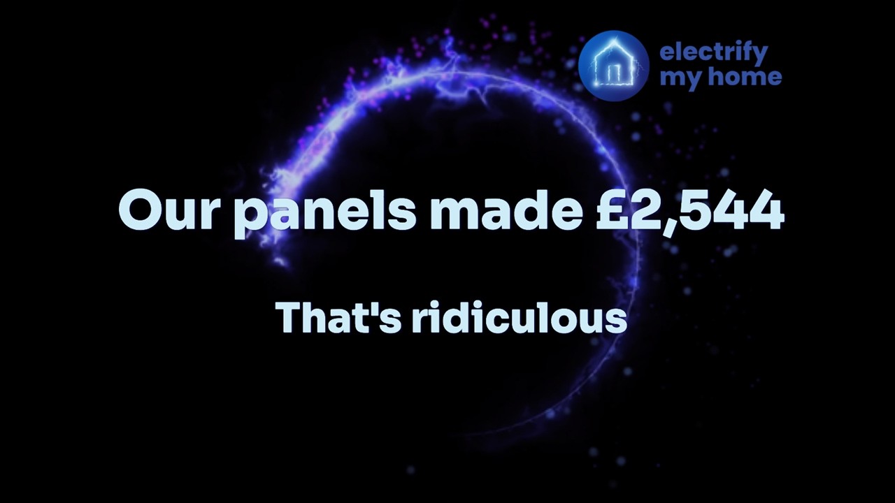 Our panels paid us £2,500 via the Feed-in Tariff leaving us with an £800+ profit!