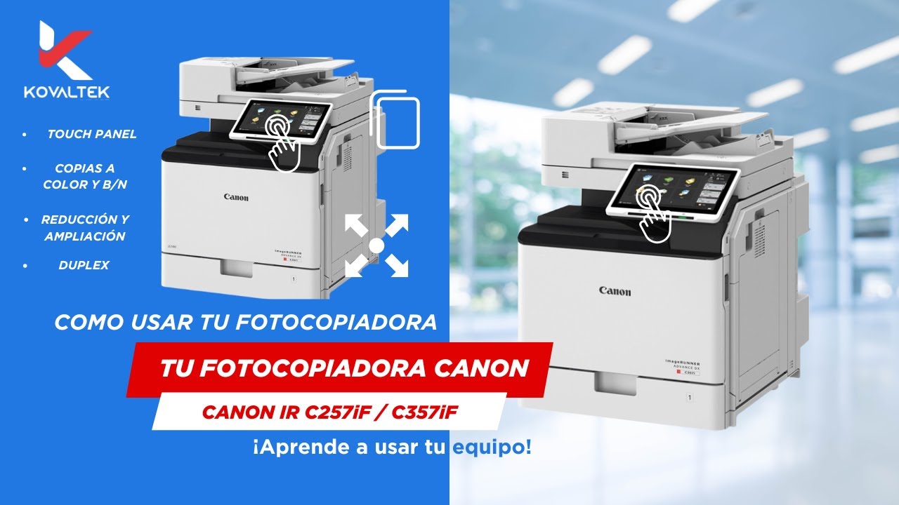 Canon IR C257if - C357if | Guía Completa de Copiado, Escaneo e Impresión Paso a Paso