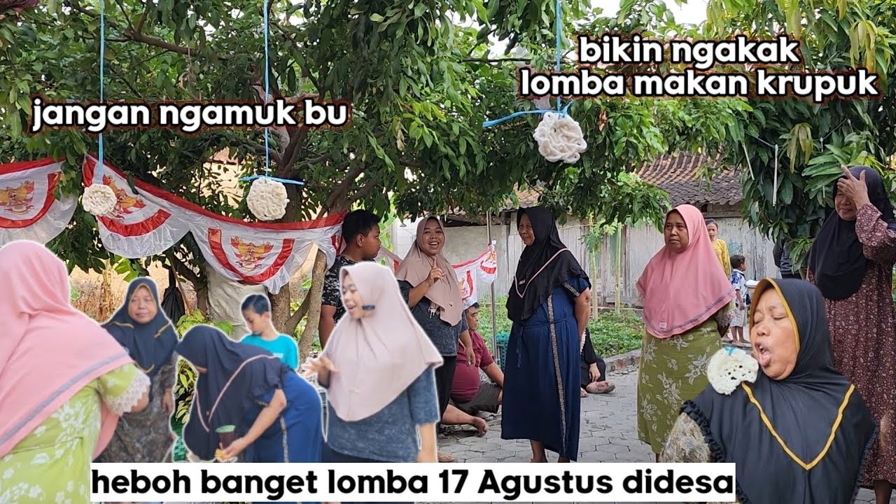 Heboh banget bikin ngakak - lomba makan krupuk 17 Agustus