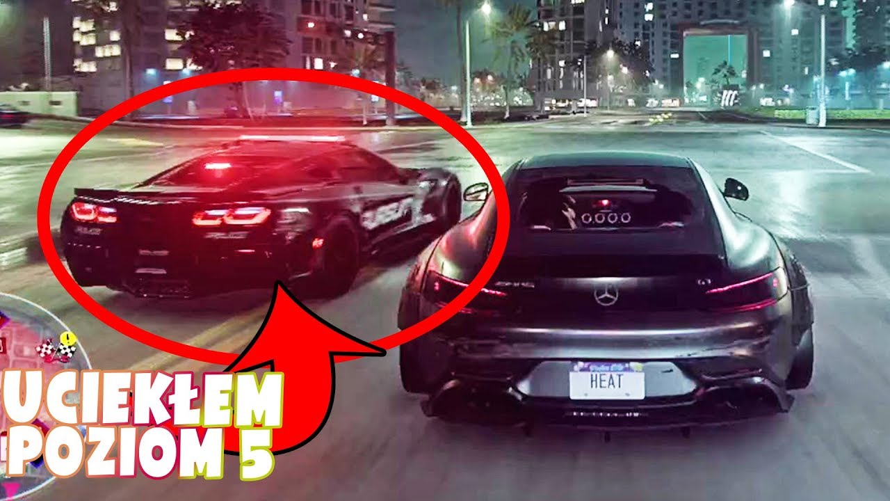 NFS HEAT KARIERA 🇵🇱 \ Uciekłem na poziomie 5 obławy! :O #19