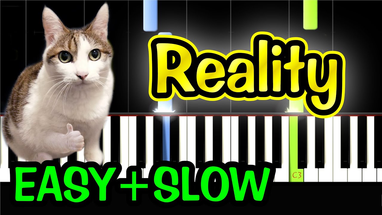Reality - Richard Sanderson - Piano Tutorial EASY SLOW + Free Sheet Music PDF