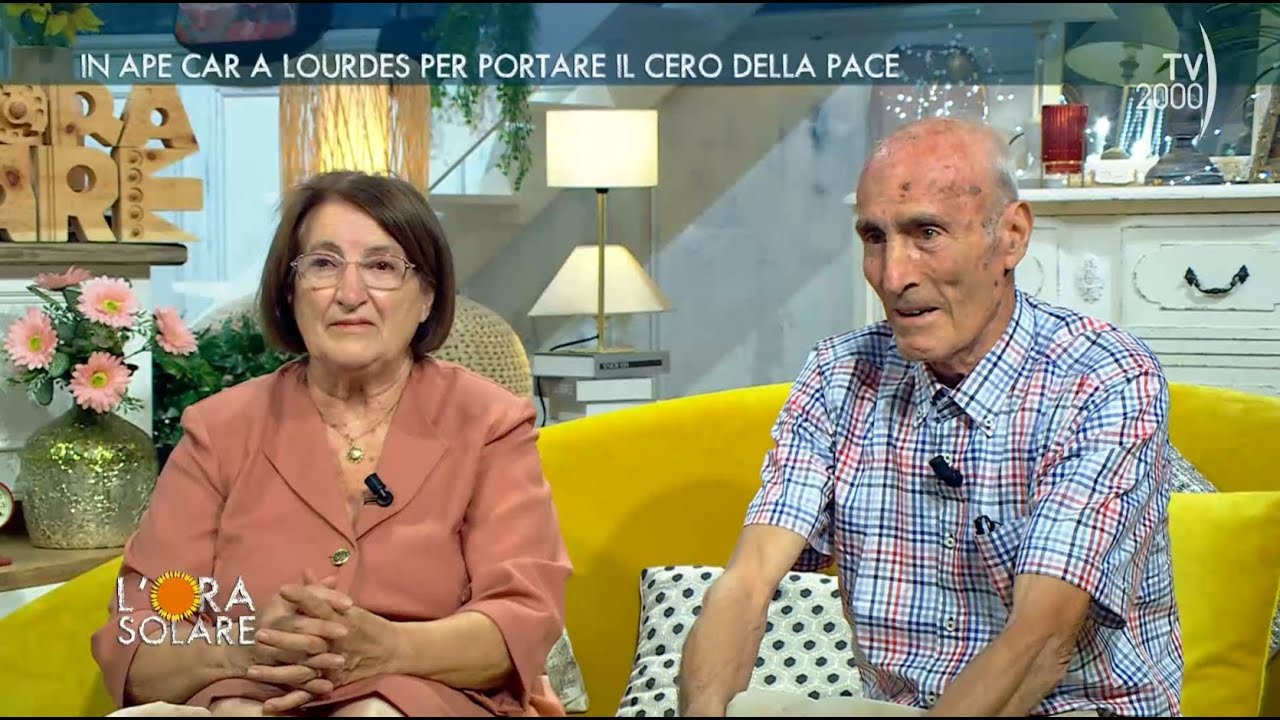 L'Ora Solare - In Ape car a Lourdes per portare il cero della pace