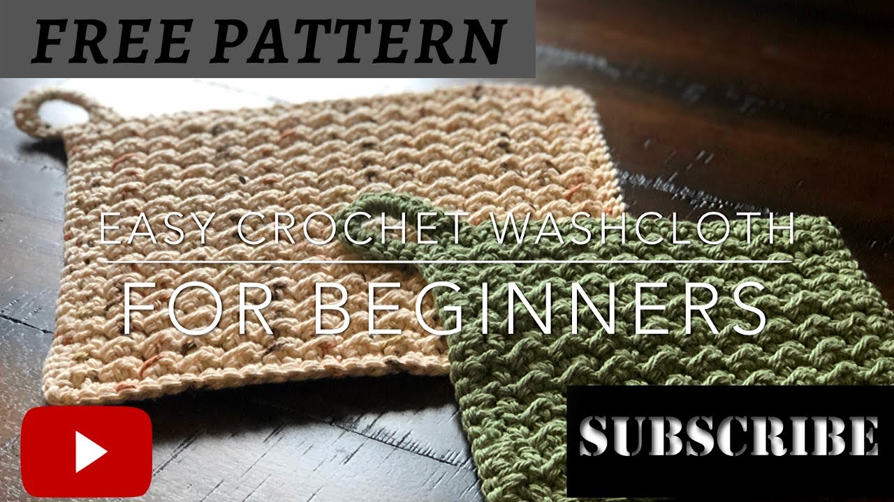 ✨ Easy Crochet Washcloth for Beginners ✨