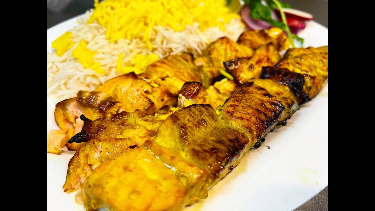 How To Make Persian Mahi Kebab (Kabab Mahi) [Salmon Kebabs]