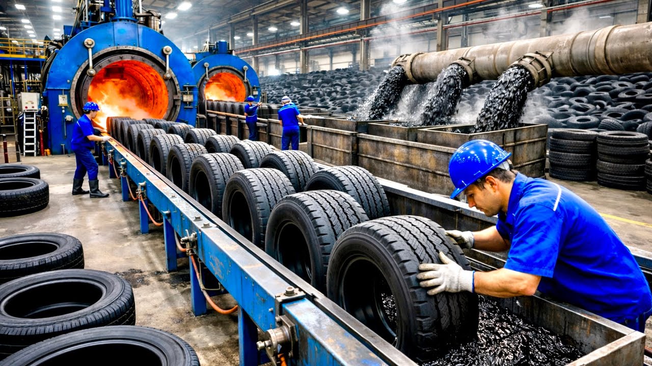CÓMO se FABRICAN los NEUMÁTICOS 🚗 | PROCESO INDUSTRIAL 🏭