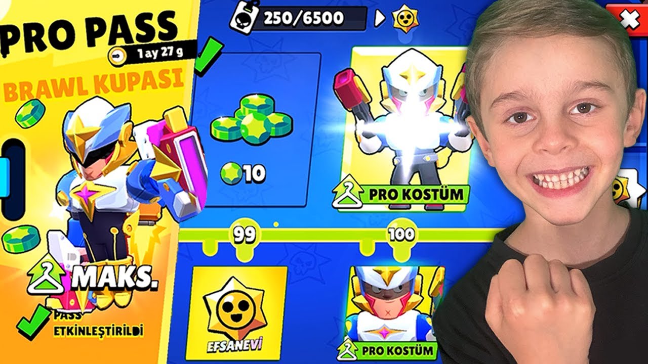PRO PASS’İ FULLEDİM! 🎁 TÜM ÖDÜLLERİ KARDEŞİM AÇTI! | Brawl Stars
