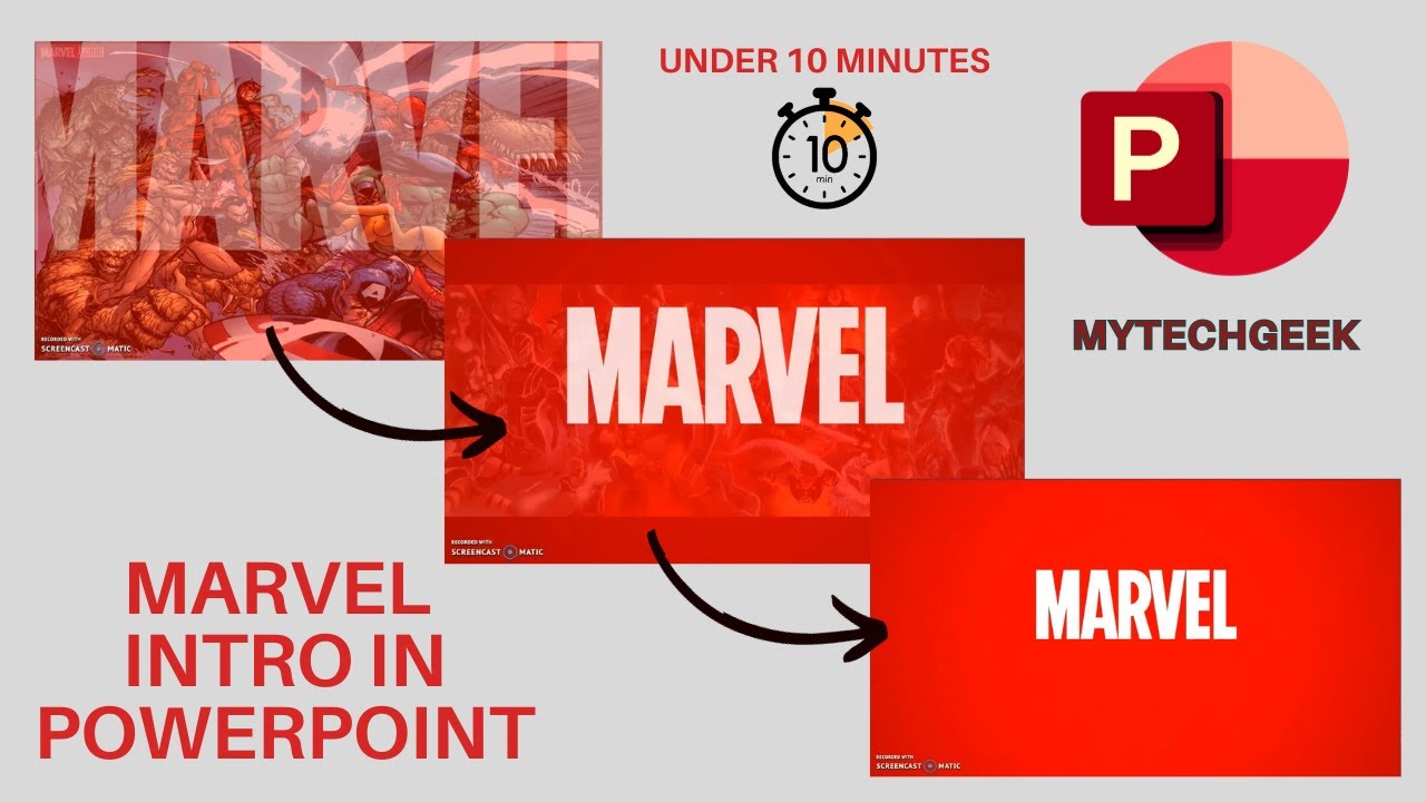 How to create Professional PowerPoint Slide -  MARVEL INTRO #1