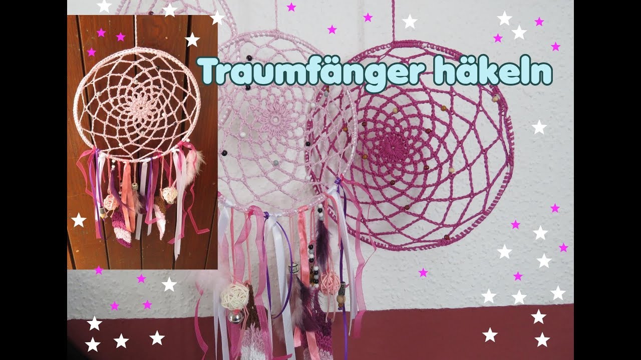 TRAUMFÄNGER häkeln, Häkelanleitung by Carolines Welt, Dreamcatcher