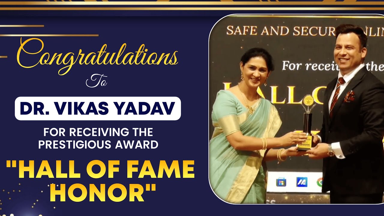 Proud Moment! Dr. Vikas Yadav Receives the 