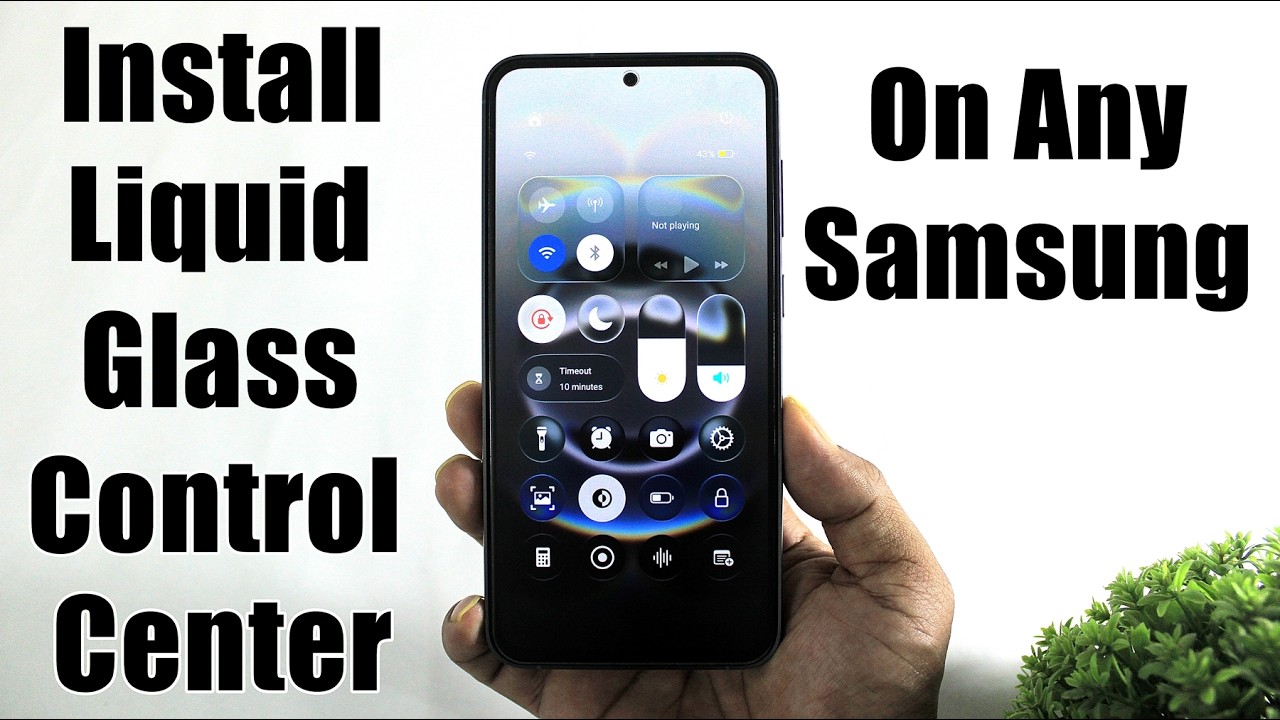 Установите Liquid Glass Control Center на любой Samsung | Создайте центр управления One UI 8, пох...